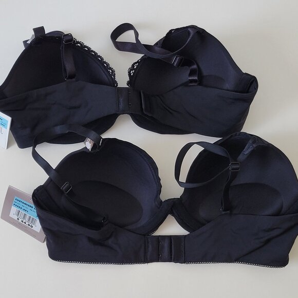 Lot of 2 BNWT Calvin Klein CK Underwire Padded Black Customized Lift Bras 34C - Picture 2 of 6